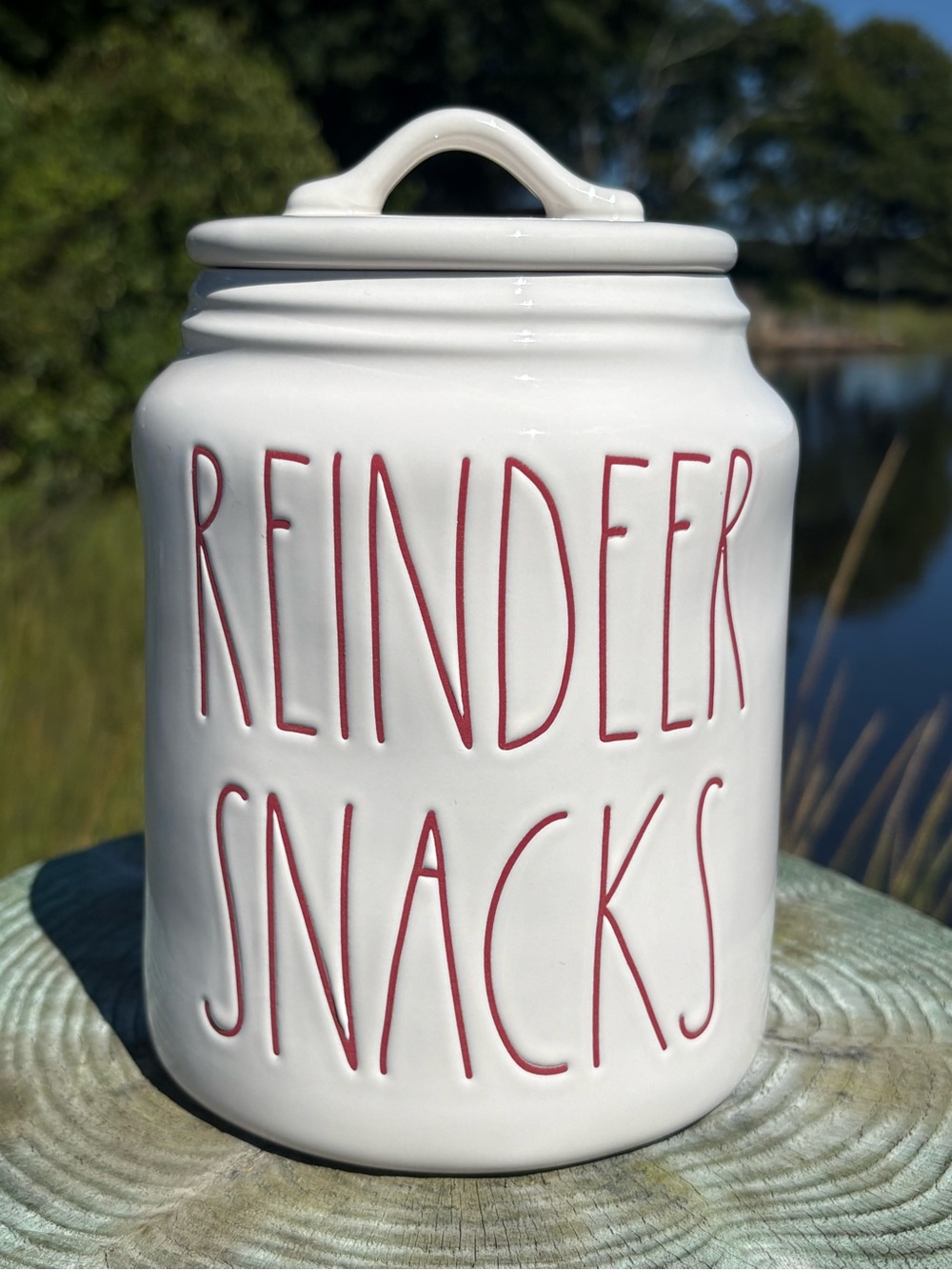 Rae Dunn Reindeer Snacks Cookie Jar Food Storage
